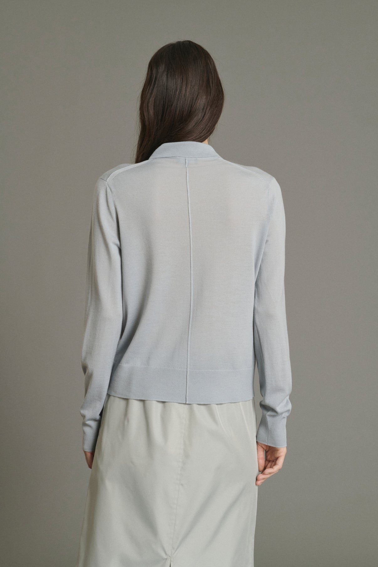 Cardigan Hailey - Blu Pallido - Lana Merino - Donna vue 4
