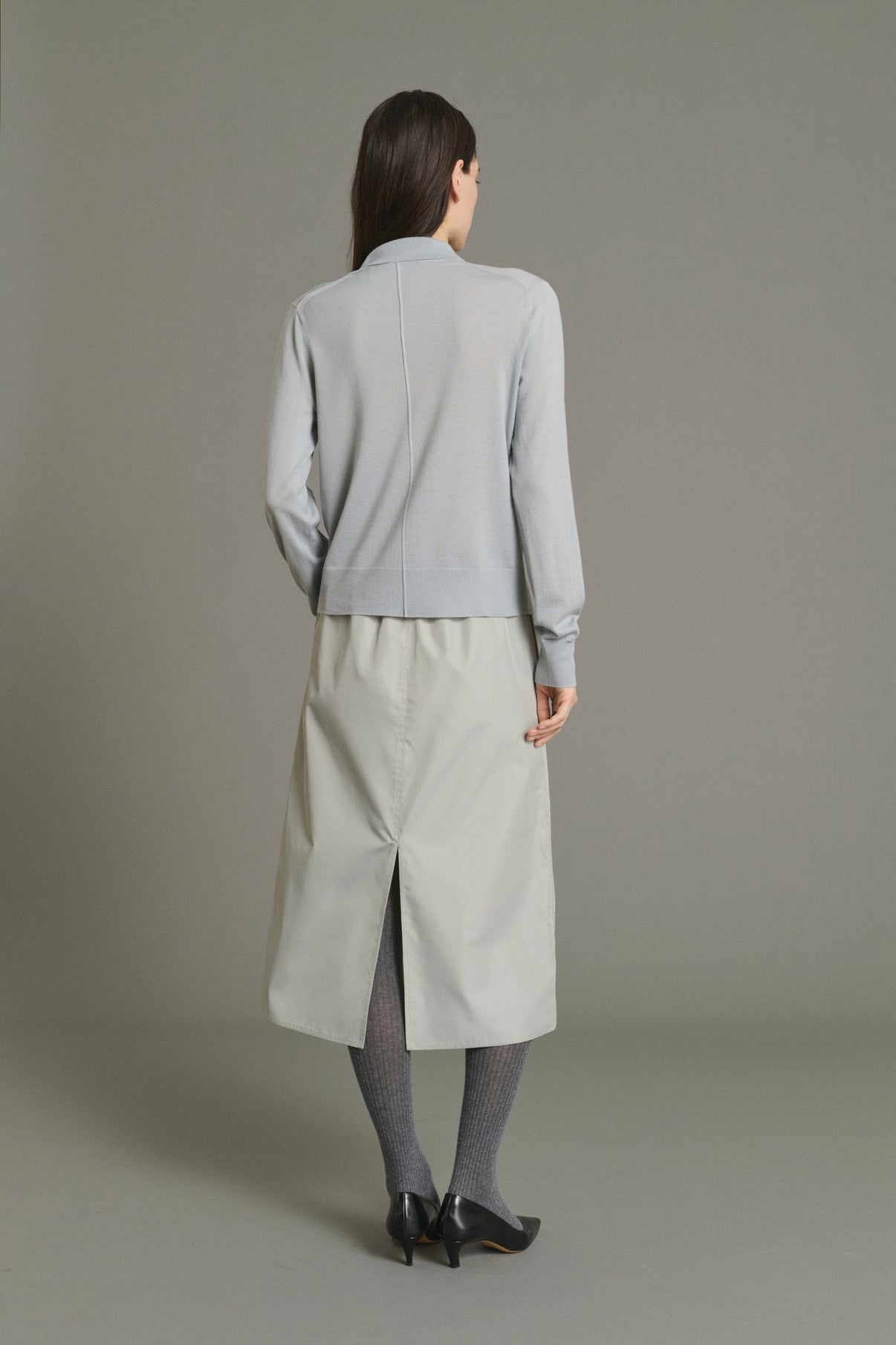 Cardigan Hailey - Blu Pallido - Lana Merino - Donna vue 2