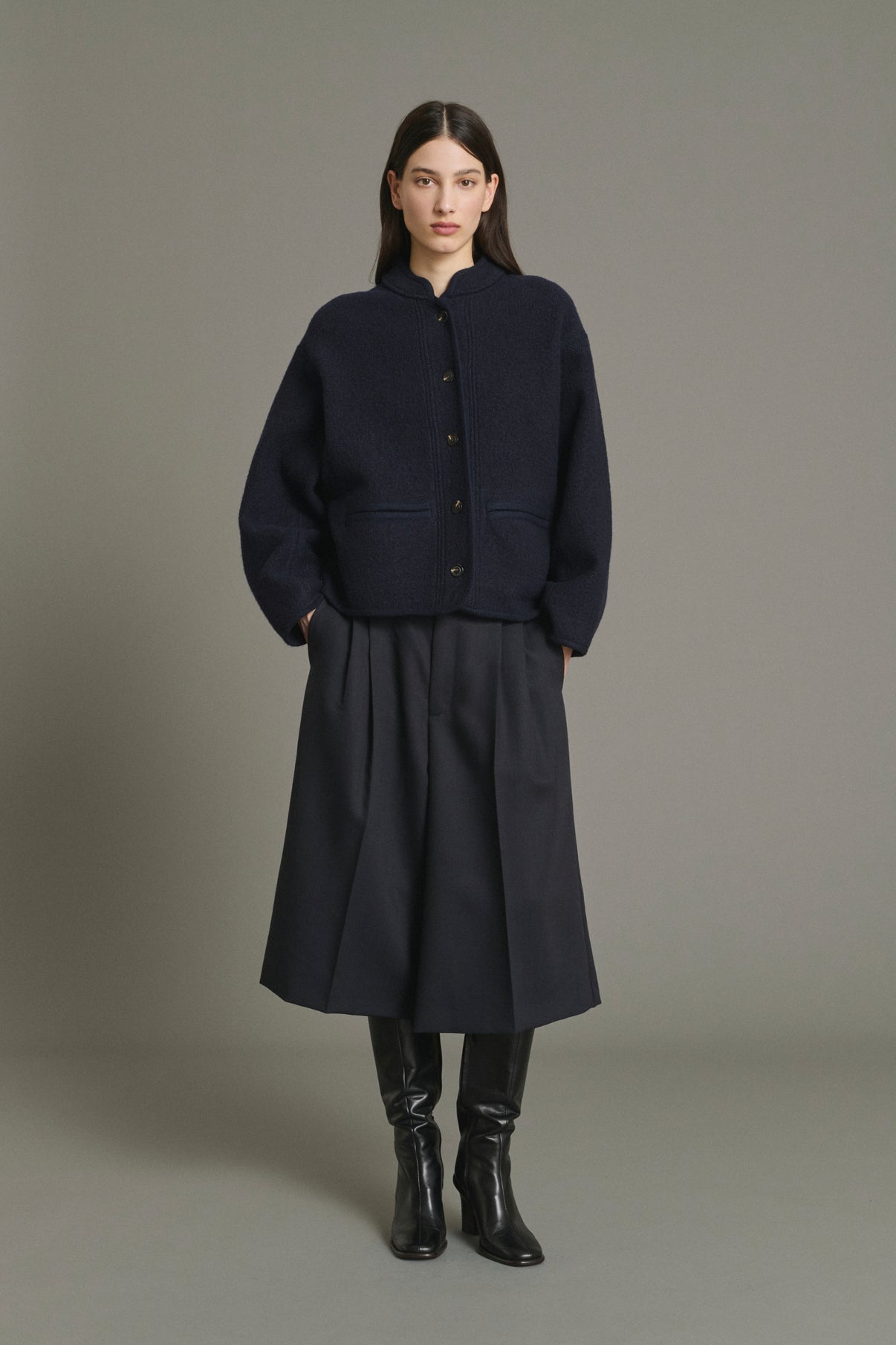 Giacca Olympe - Navy Lana Spessa Donna - Soeur vue 4