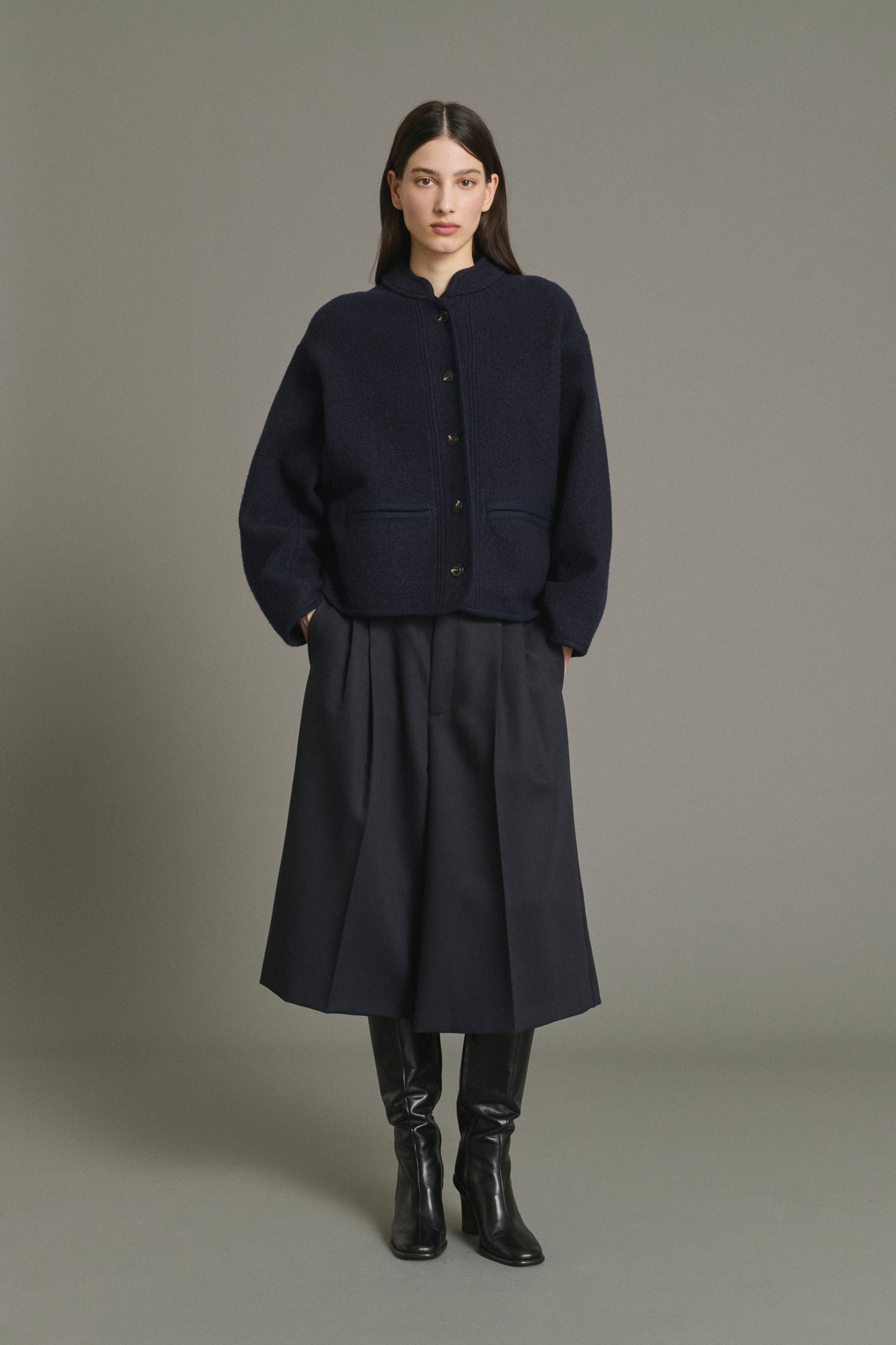 Giacca Olympe - Navy Lana Spessa Donna - Soeur