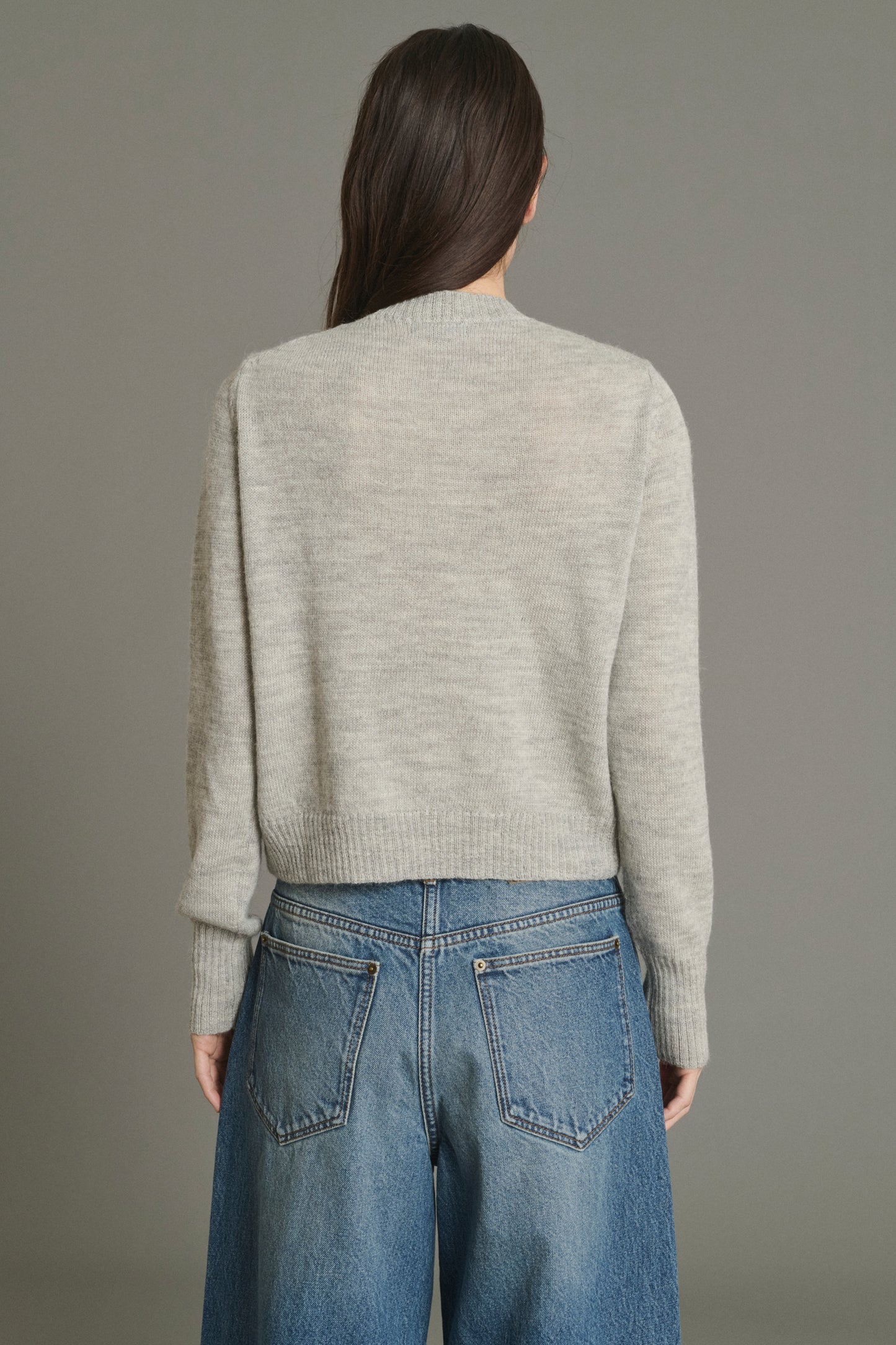 Cardigan Griffith - Grigio Chiaro Melange - Lana - Donna