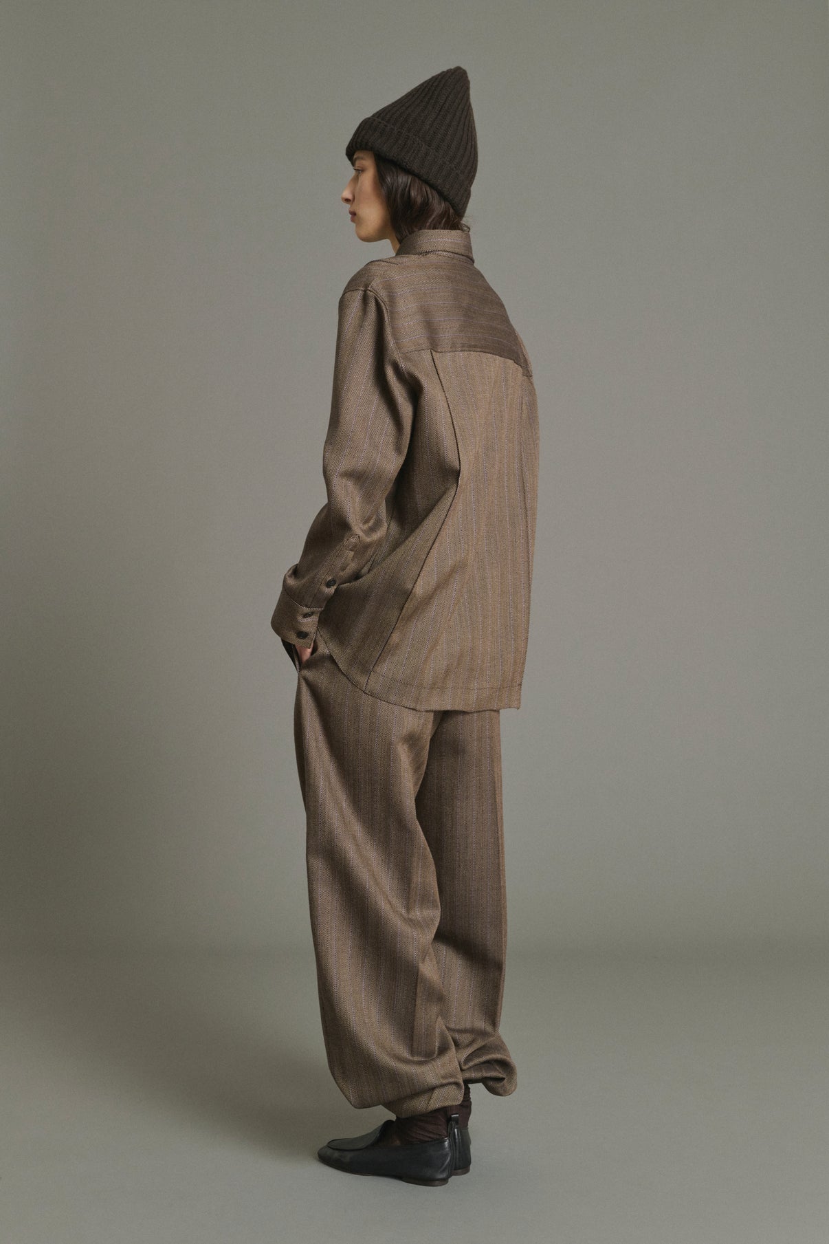 Camicia Lisbonne - Marrone/Malva - Lana - Donna vue 4