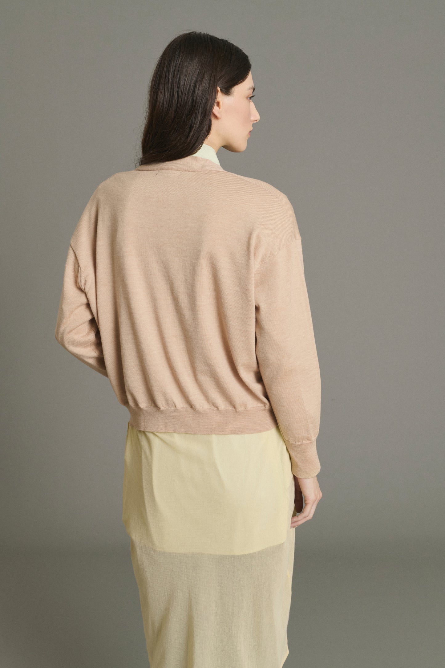 Idem Cardigan - Blush Beige - Merino Wool - Women
