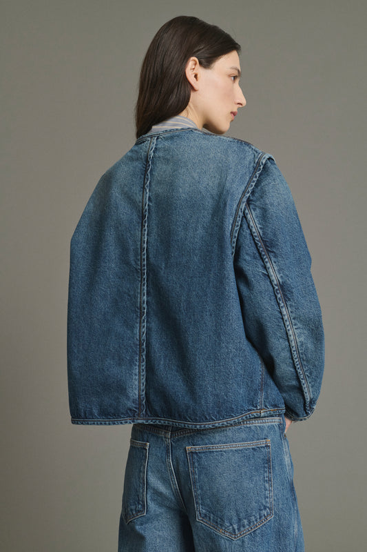 Giacca Agatha - Blu Denim cotone donna - Soeur