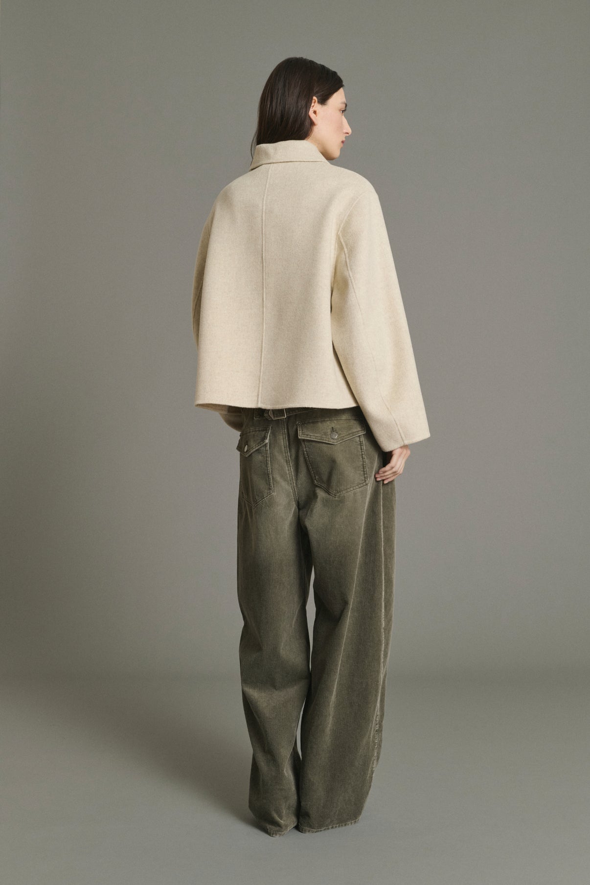 Cappotto Gyoda - Écru/Grigio - Lana - Donna vue 2