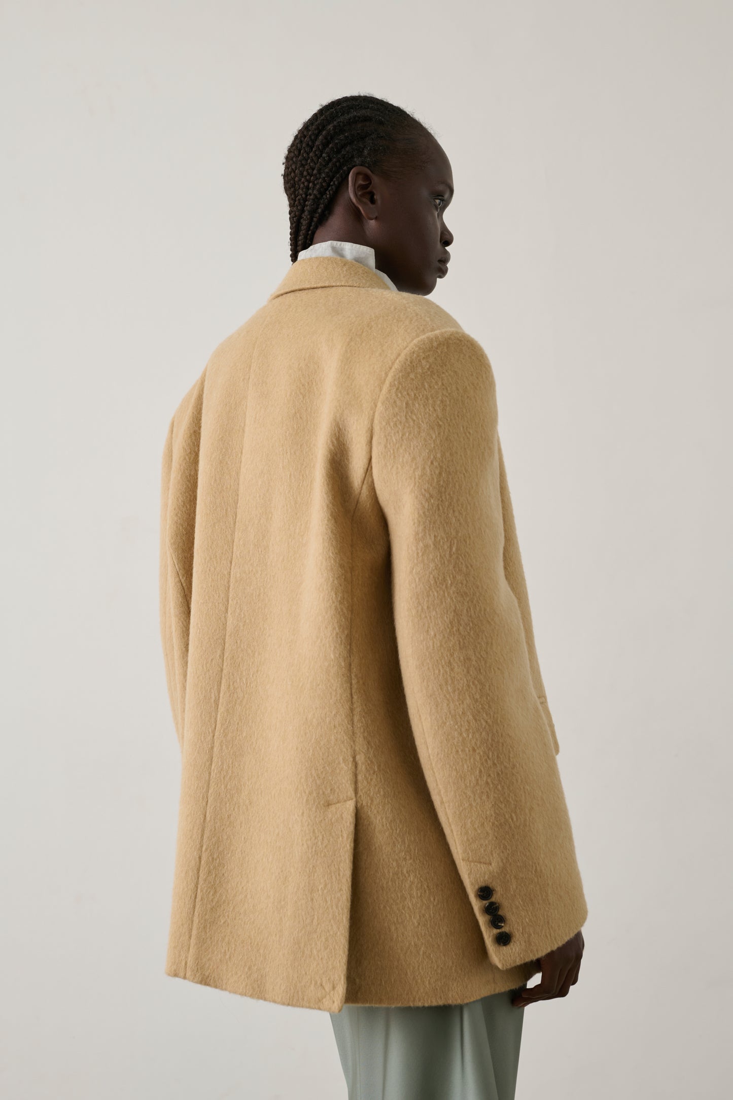 Cappotto Helga - Beige Lana Spazzolata Donna - Soeur