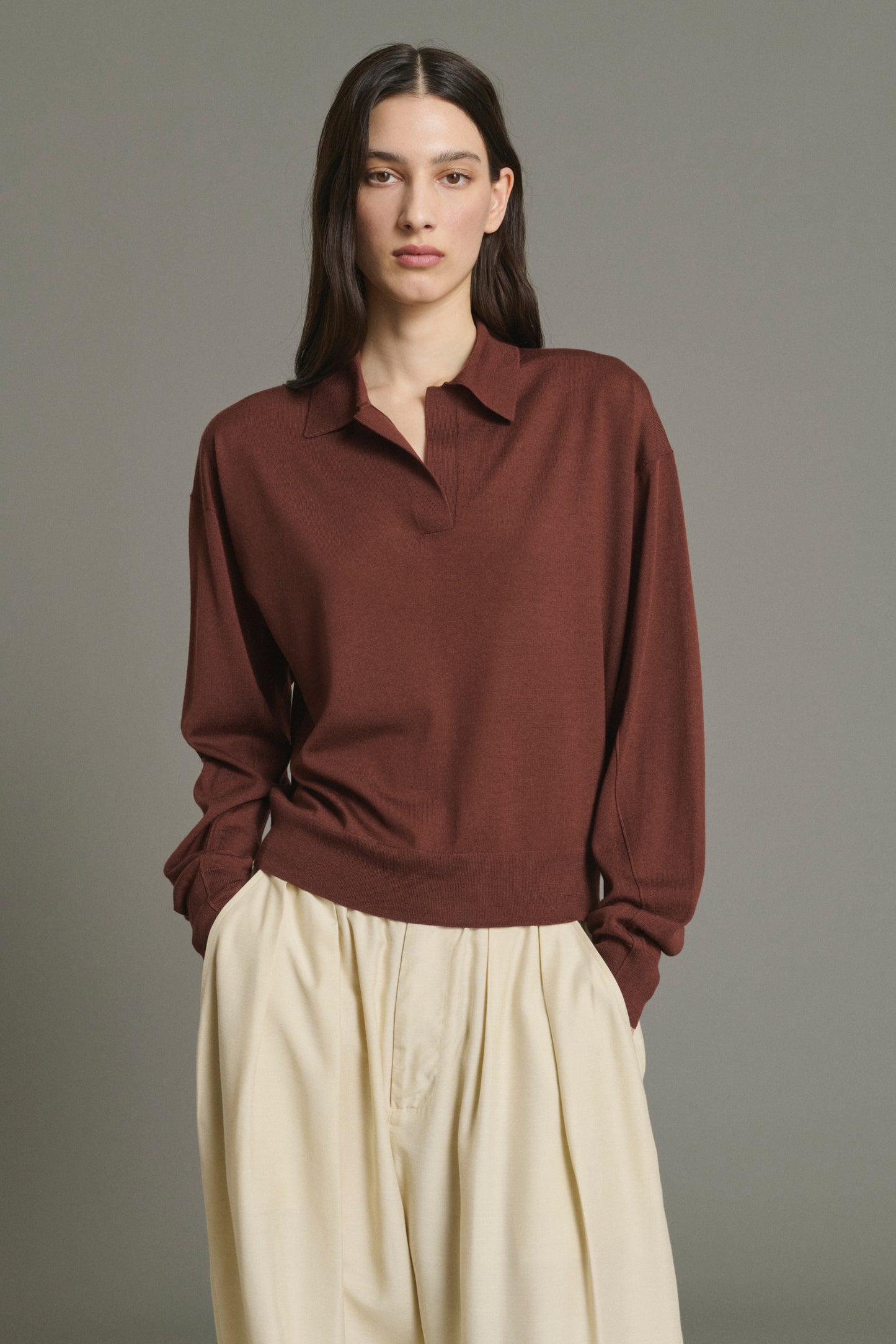 Maglione Fleming - Mogano - Lana Merino - Donna