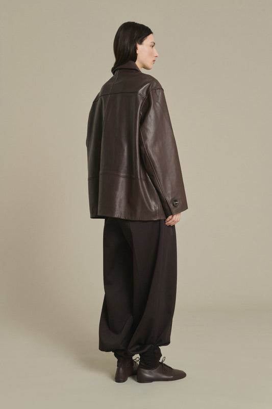 Giacca Vincenzo - Taupe pelle liscia donna - Soeur