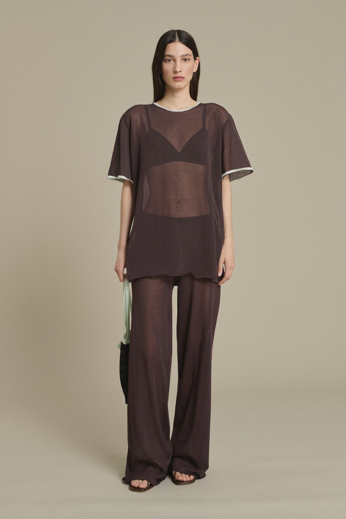 T-shirt Dua cioccolato in maglia Soeur & TL180 - Soeur vue 3