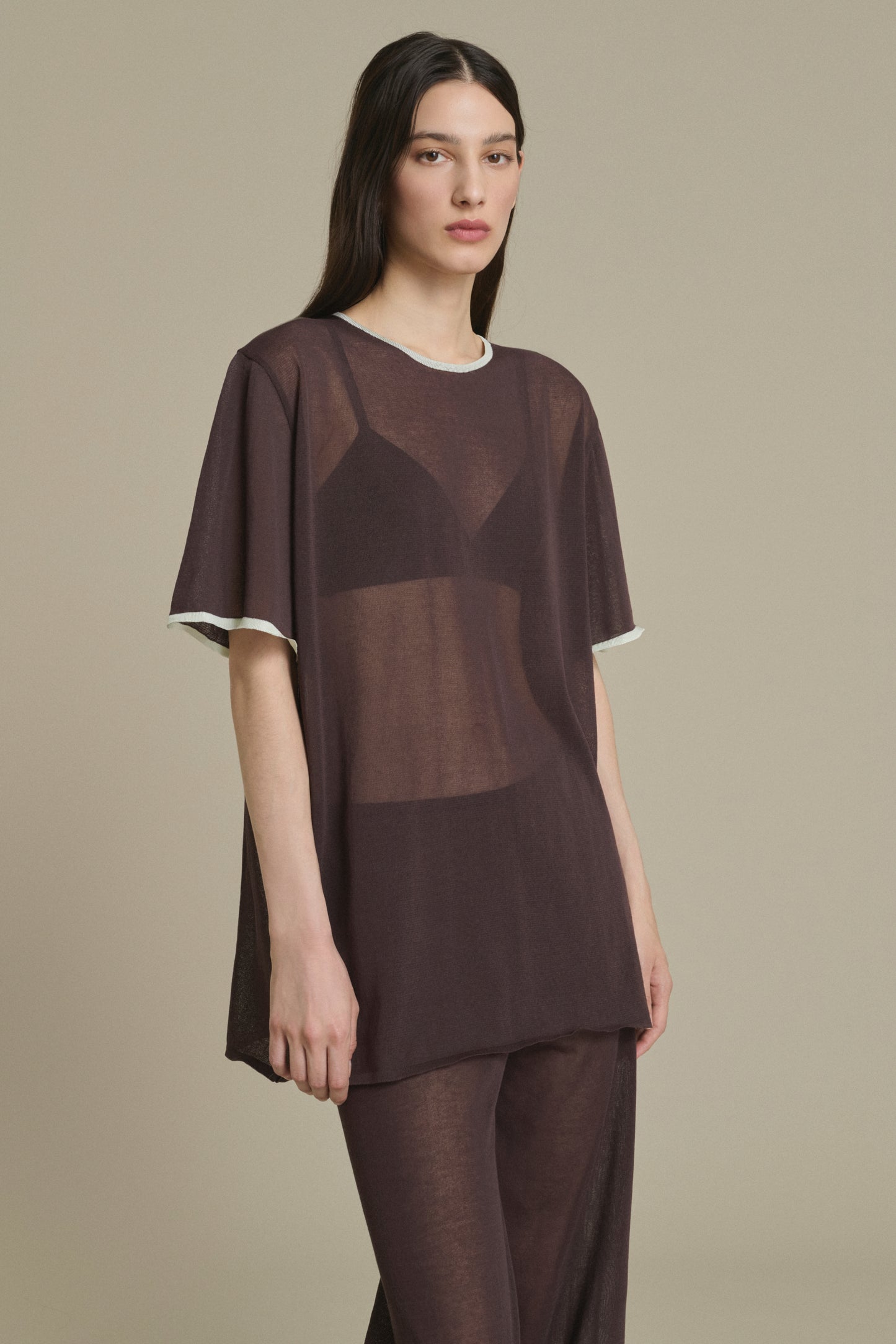 T-shirt Dua cioccolato in maglia Soeur & TL180 - Soeur