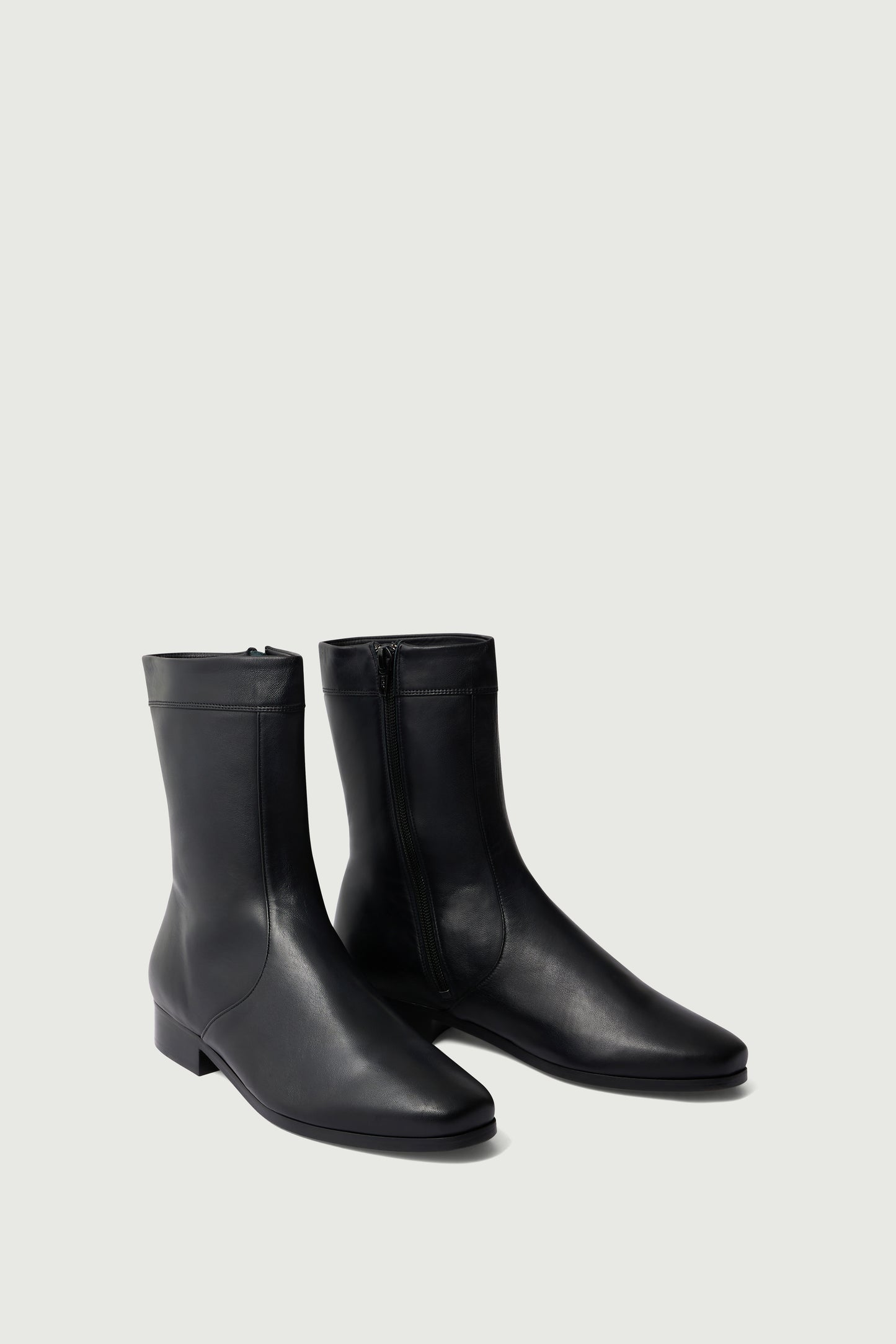 Bottines Écaille - Noir - Cuir - Femme