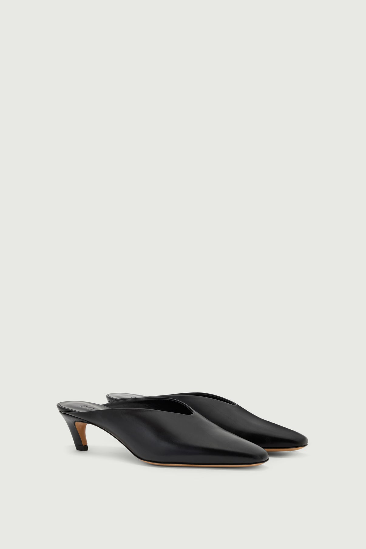 Mules Amalie - Nero Pelle con Tacco - Soeur vue 4