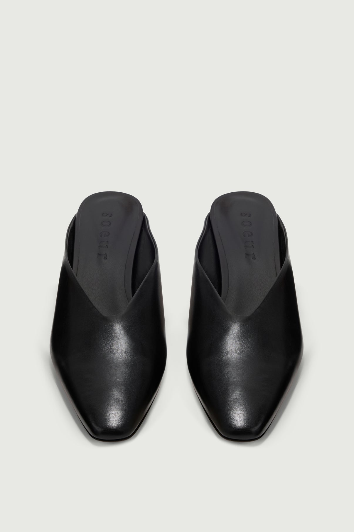 Mules Amalie - Nero Pelle con Tacco - Soeur vue 5