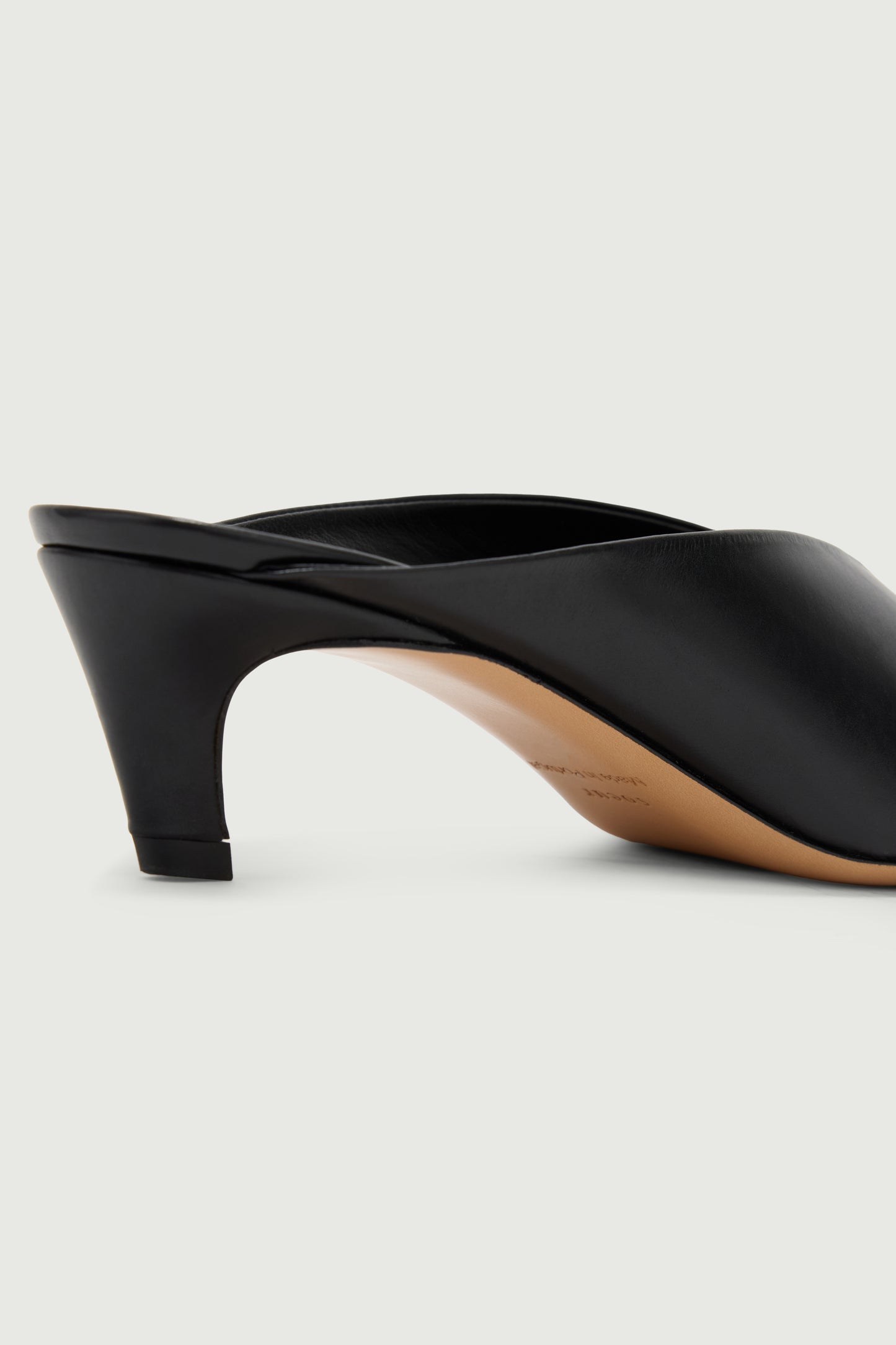 Mules Amalie - Nero Pelle con Tacco - Soeur