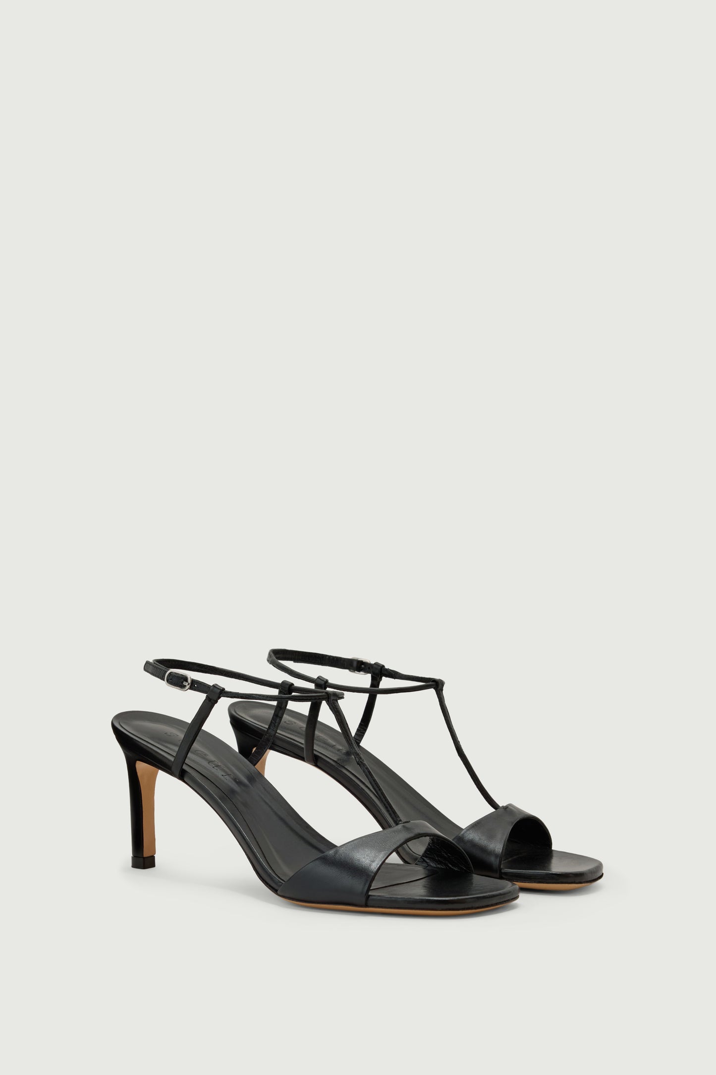 Sandali Cecilie - Nero Pelle con Tacco - Soeur