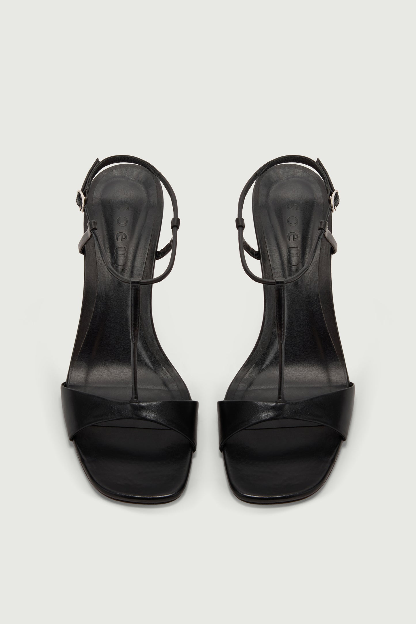 Sandali Cecilie - Nero Pelle con Tacco - Soeur