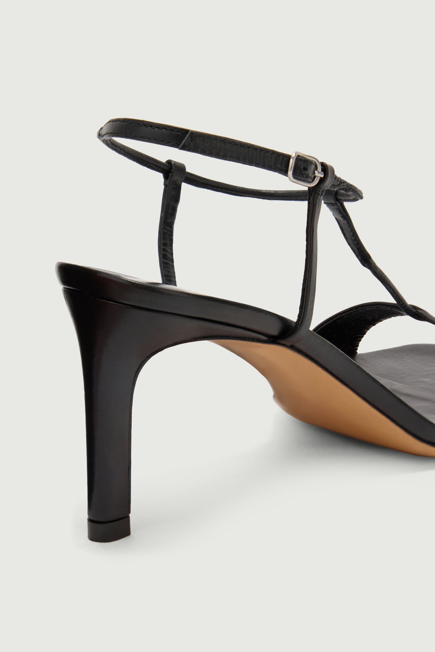 Sandali Cecilie - Nero Pelle con Tacco - Soeur