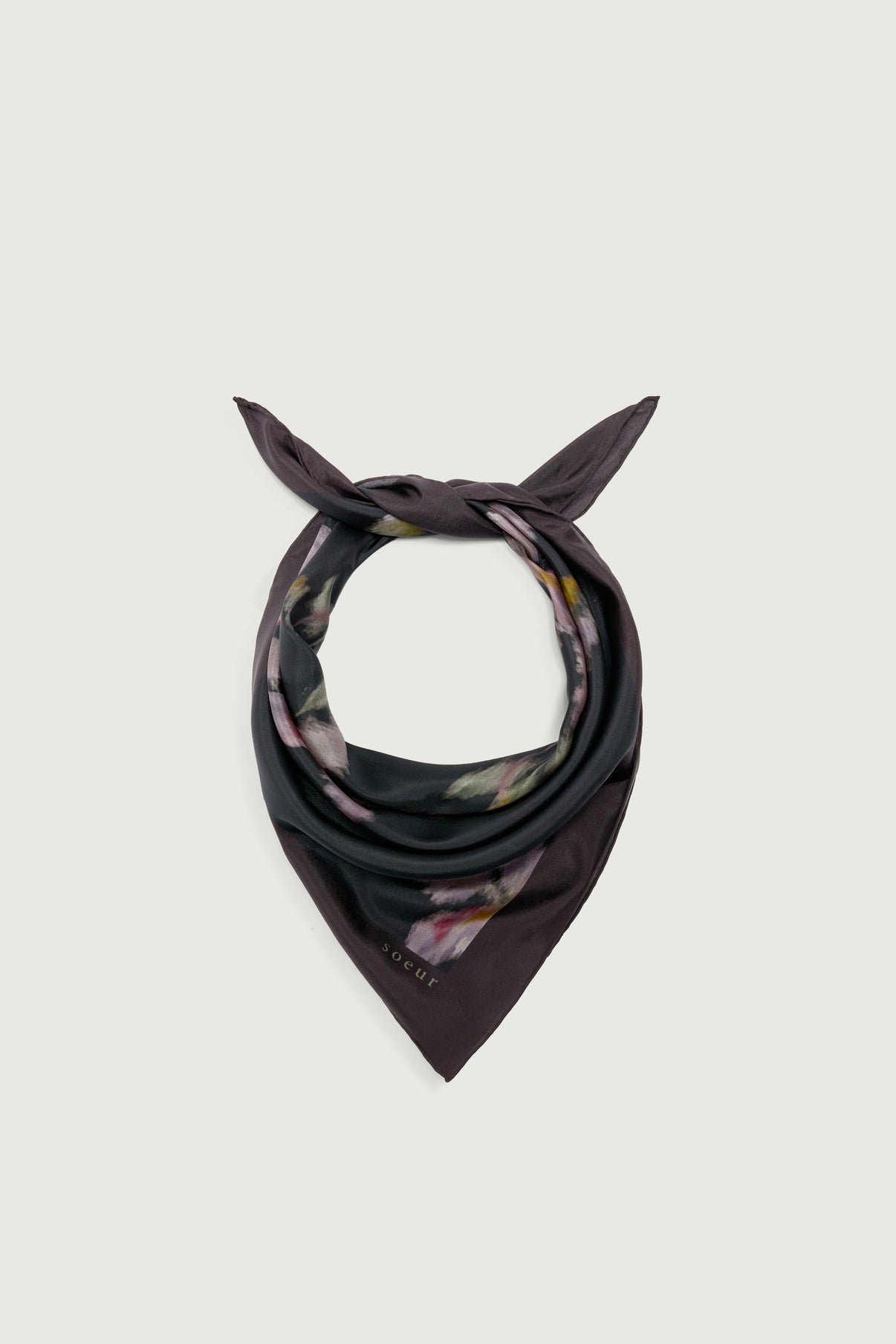 Sciarpa Capucine - Antracite/Viola - Seta - Donna vue 2