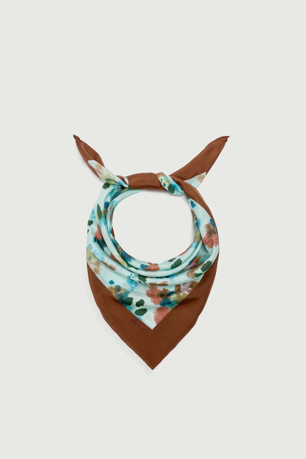 Sciarpa Capucine - Turchese - Seta - Donna vue 2
