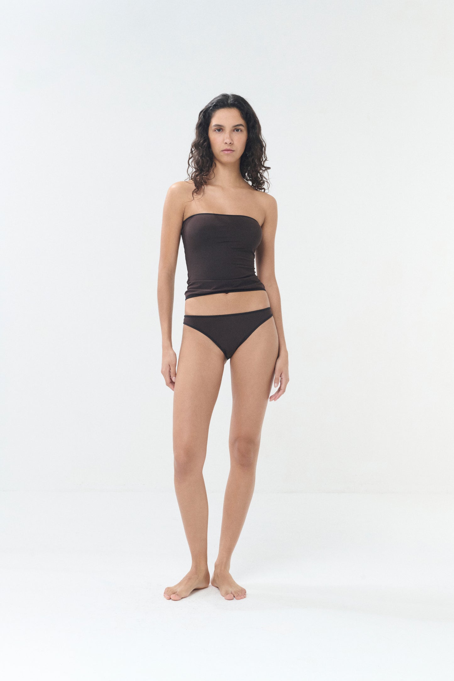 Top Il Top Bandeau - Nero/Marrone - Donna