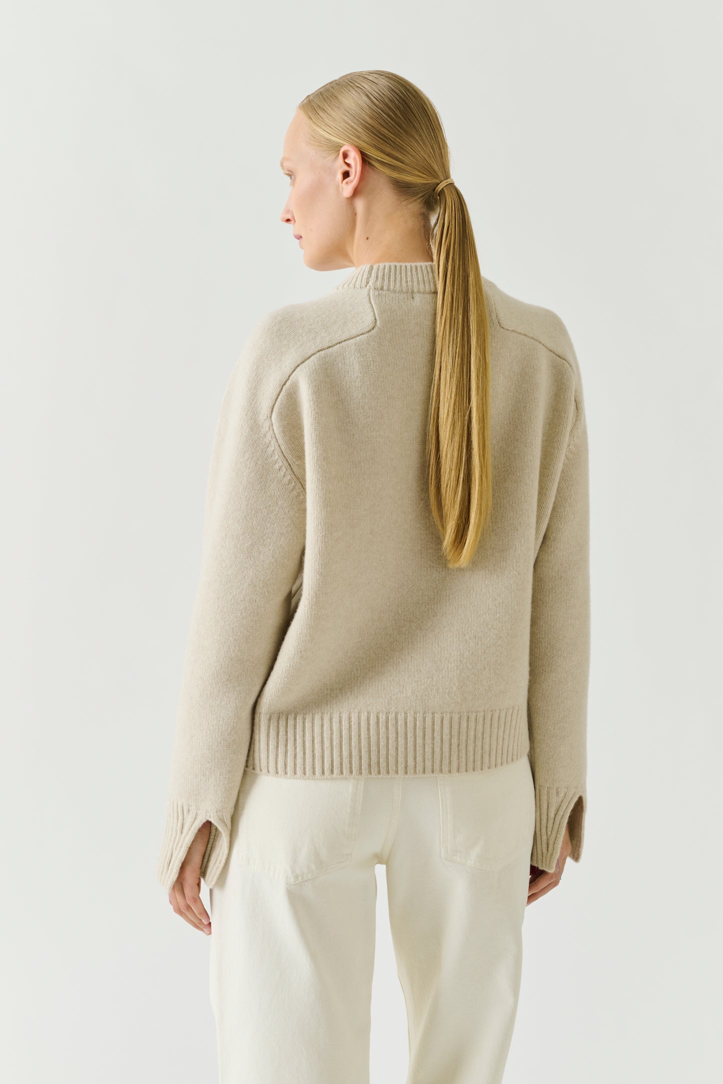 Maglione Will - Écru Mélange - Lana Merino - Donna