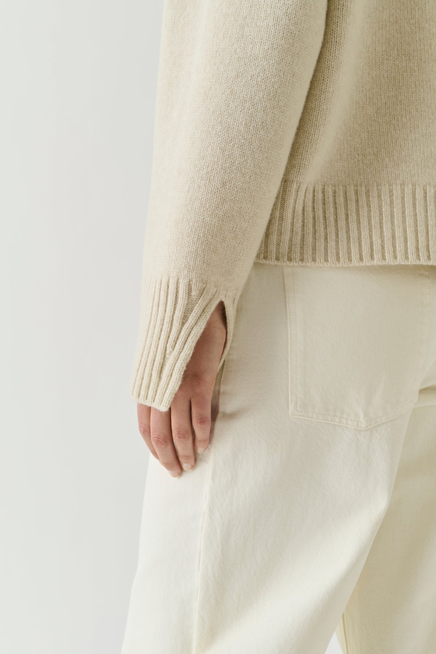 Maglione Will - Écru chiné - Lana merinos - Donna