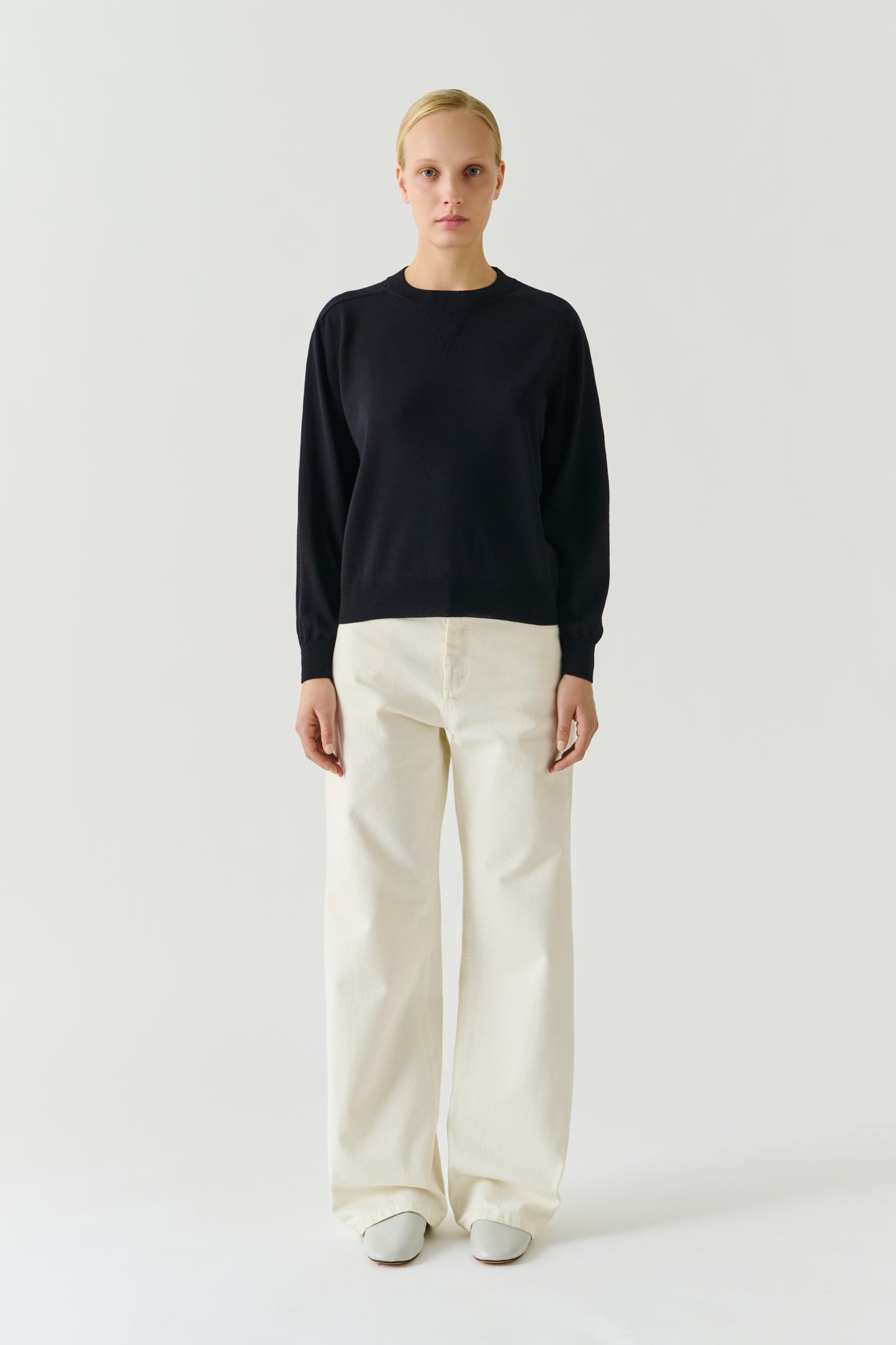 Maglione Pio - Nero - Lana Merino - Donna