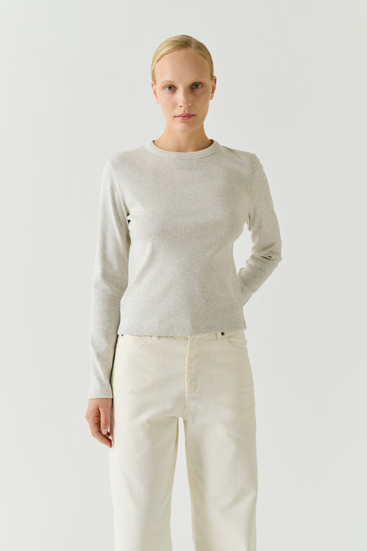 T-shirt Flavie - Grigio chiné - Cotone - Donna