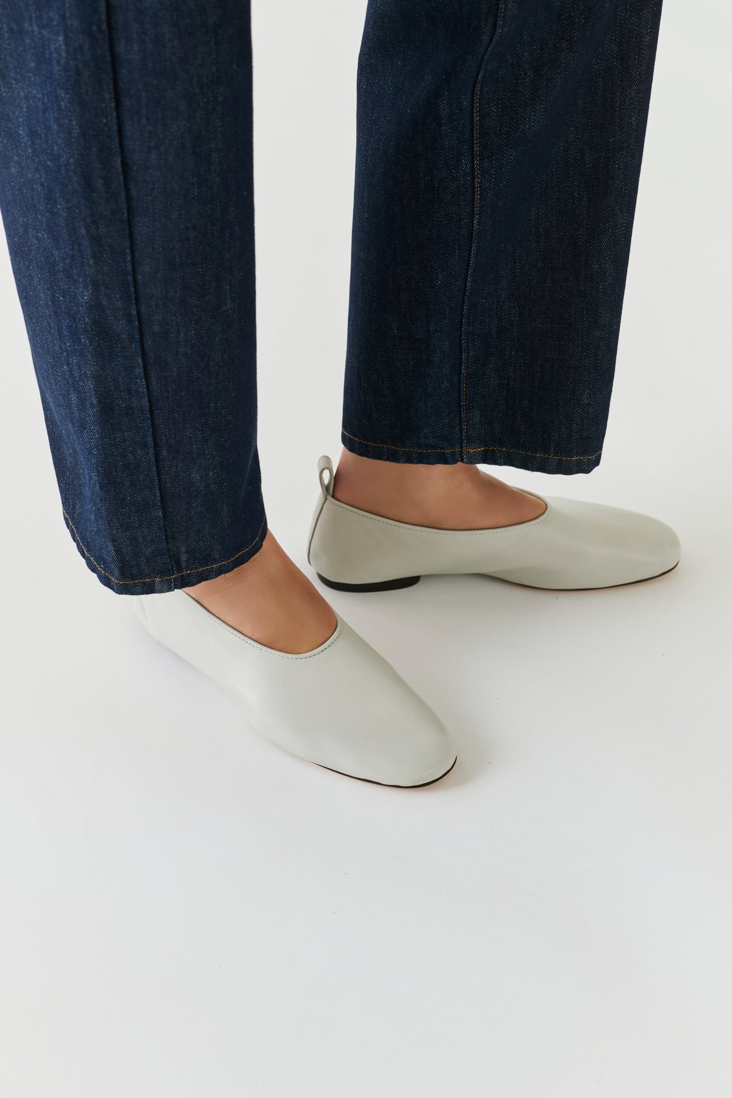 Ballerines Bala - Gris Clair - Cuir - Femme