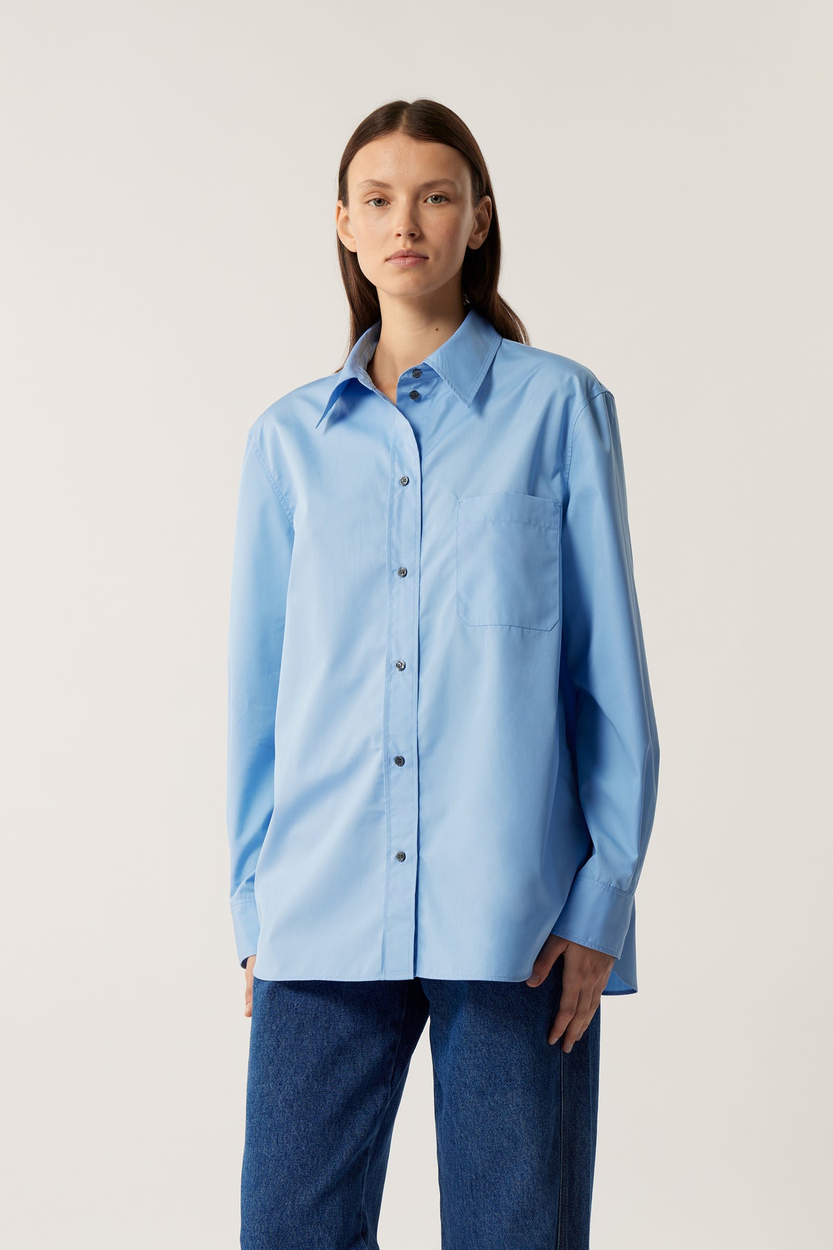 Chemise Saphir - Bleu - Coton - Femme vue 3