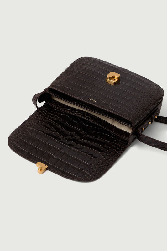 Borsa Bellissima Maxi - Marrone Scuro - Pelle - Donna