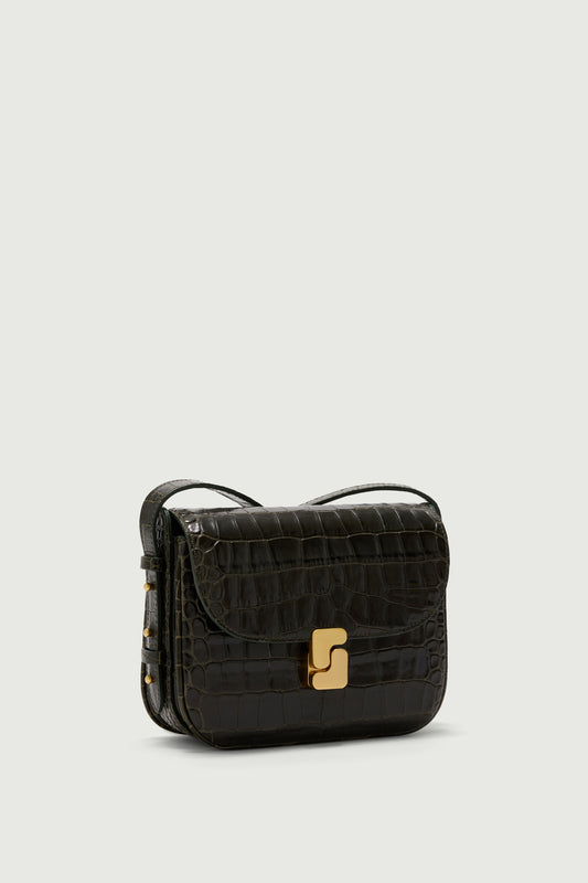 Borsa Bellissima Mini - Verde Oliva - Pelle - Donna