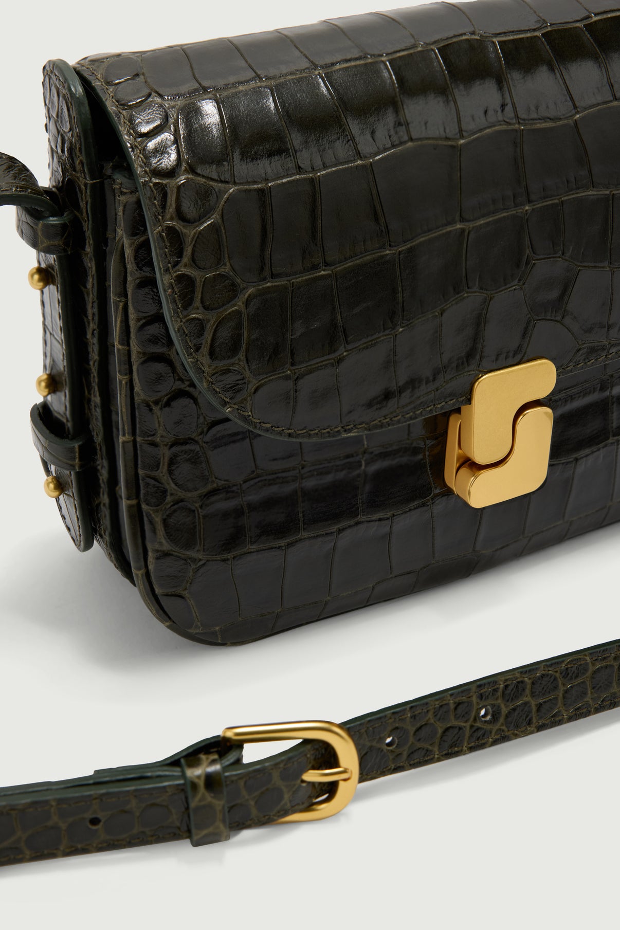 Borsa Bellissima Mini - Verde Oliva - Pelle - Donna vue 3