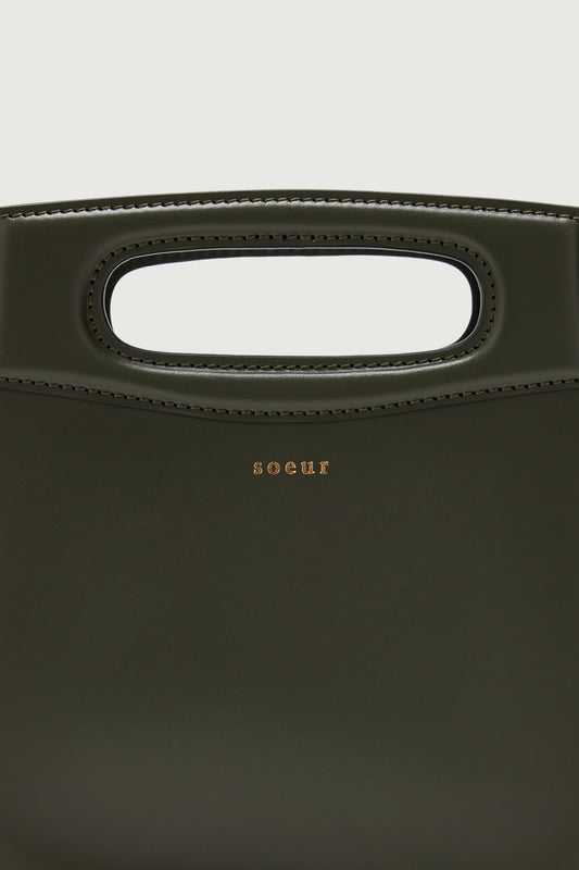 Sac Cheri Mini - Vert Militaire - Cuir - Femme