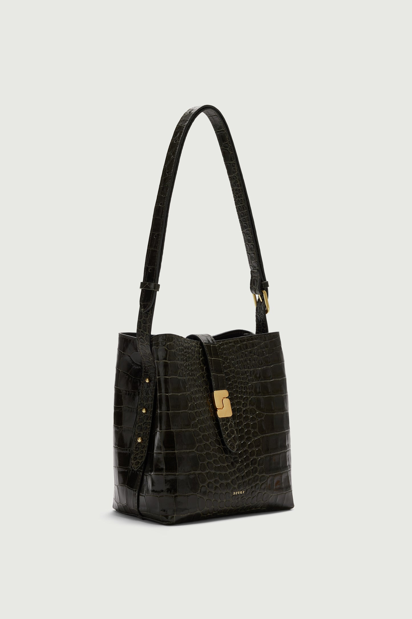 Borsa Bello Mini - Verde Oliva - Pelle - Donna