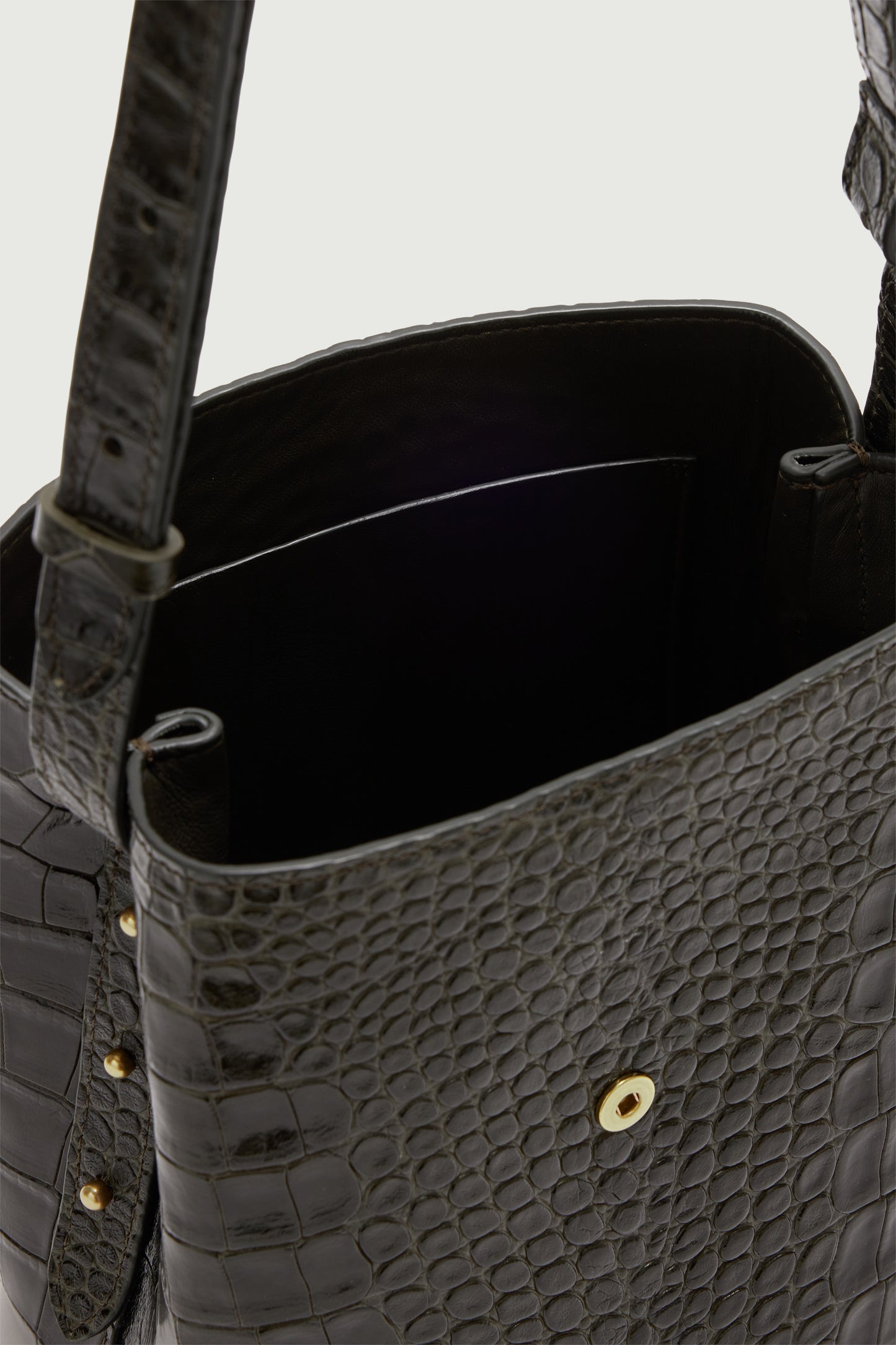Borsa Bello Mini - Verde Oliva - Pelle - Donna