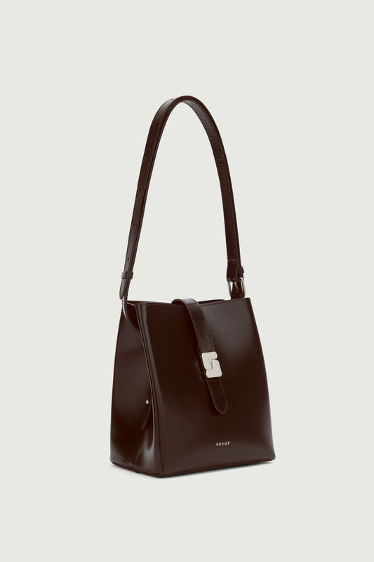Borsa Bello Mini - Marrone Caldo - Pelle - Donna