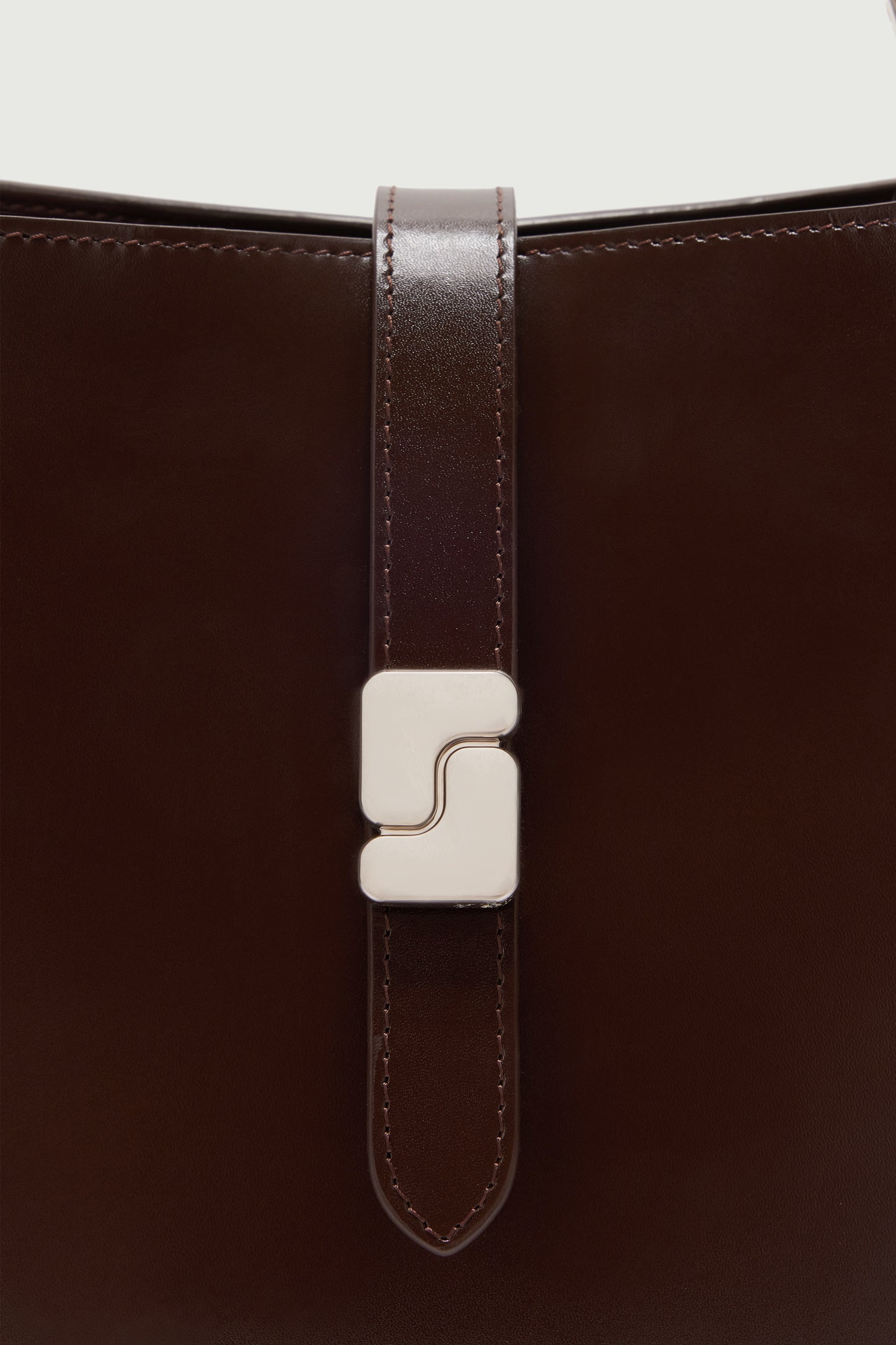 Borsa Bello Mini - Marrone Caldo - Pelle - Donna