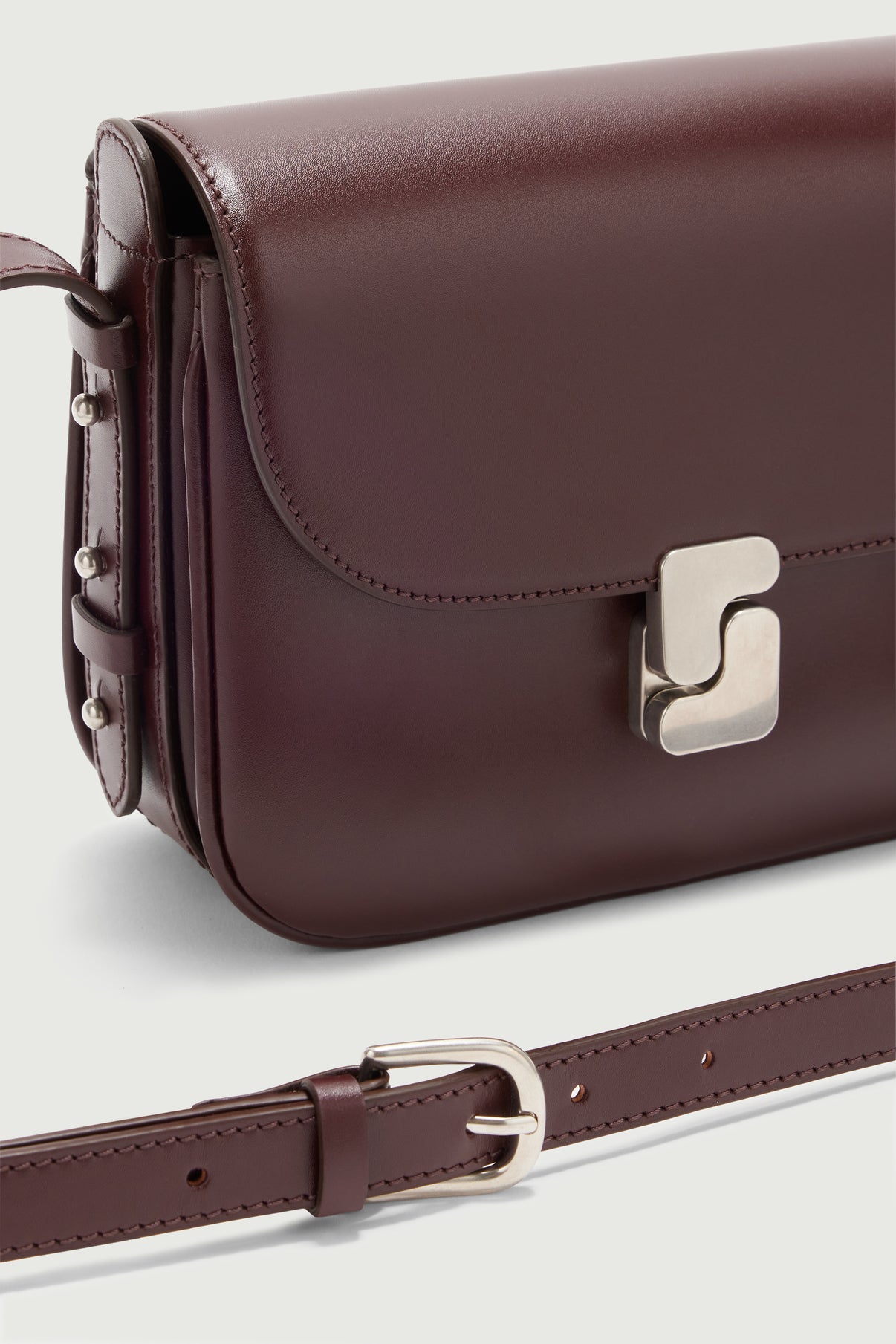 Borsa Bellissima Mini - Bordeaux - Pelle - Donna vue 3
