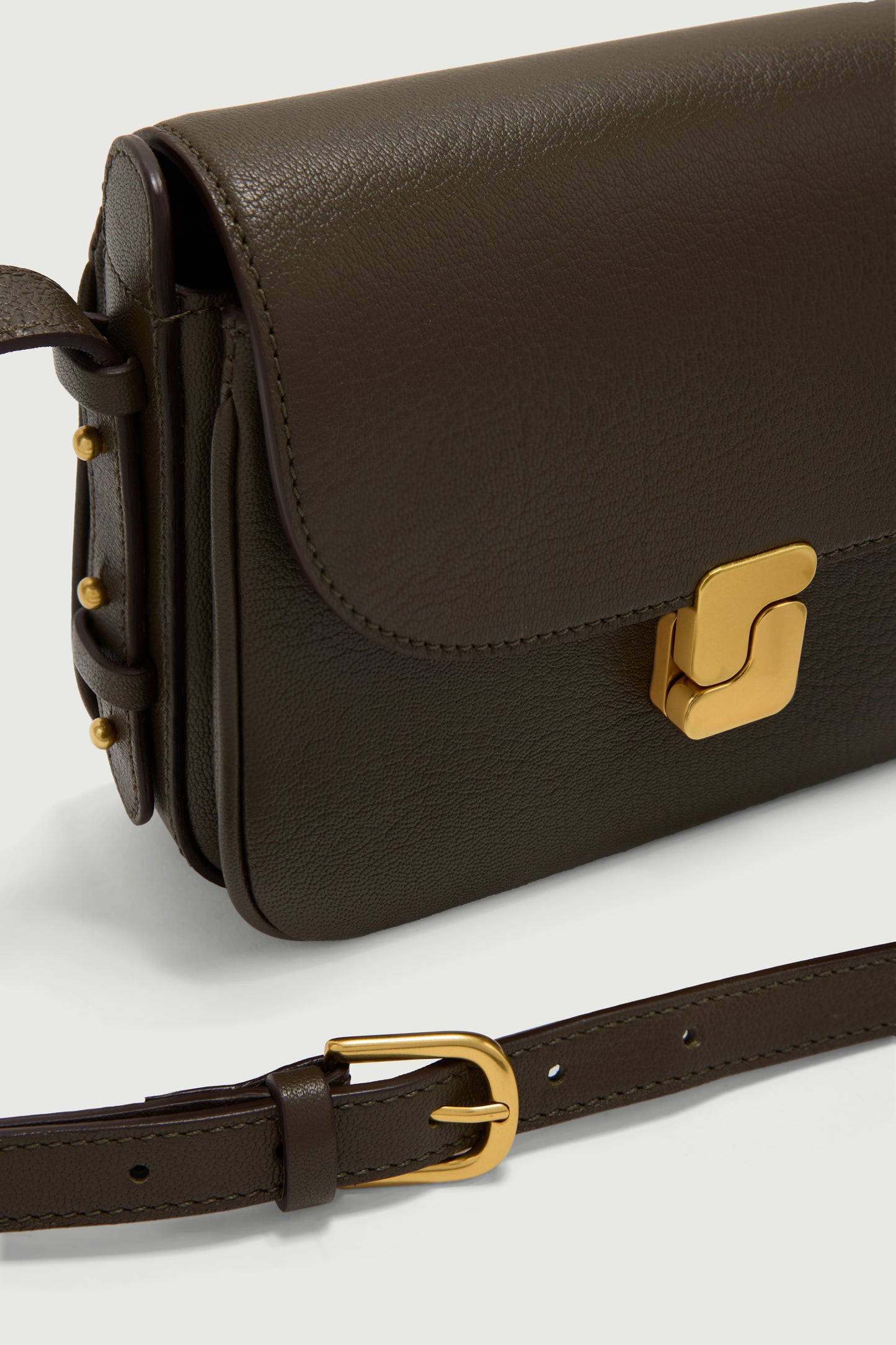 Sac Bellissima Mini - Kaki Foncé - Cuir - Femme