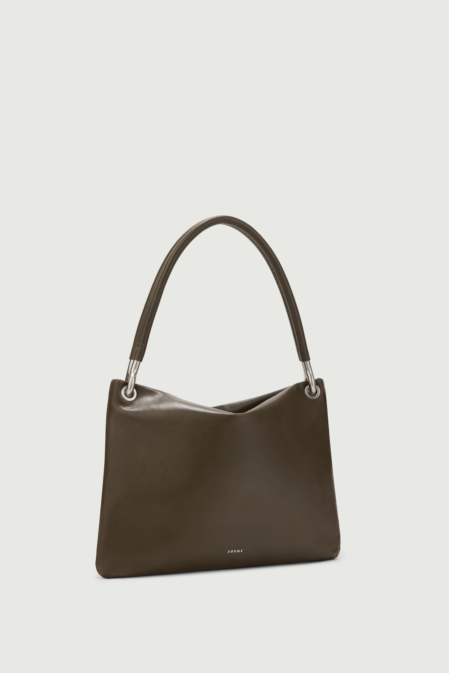Cabas Gia Mini - Kaki - Pelle - Donna
