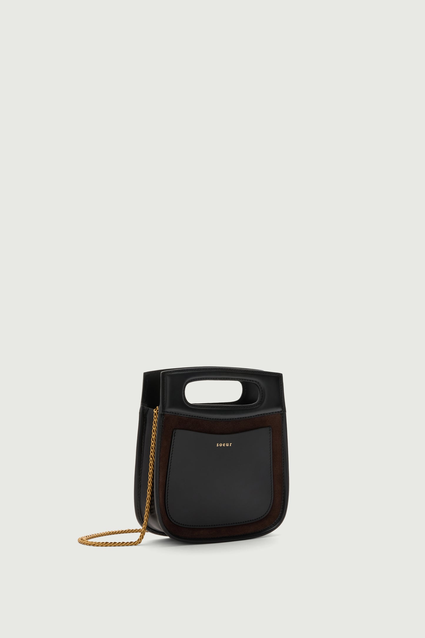 Borsa Cheri Mini - Marrone Scuro - Pelle - Donna