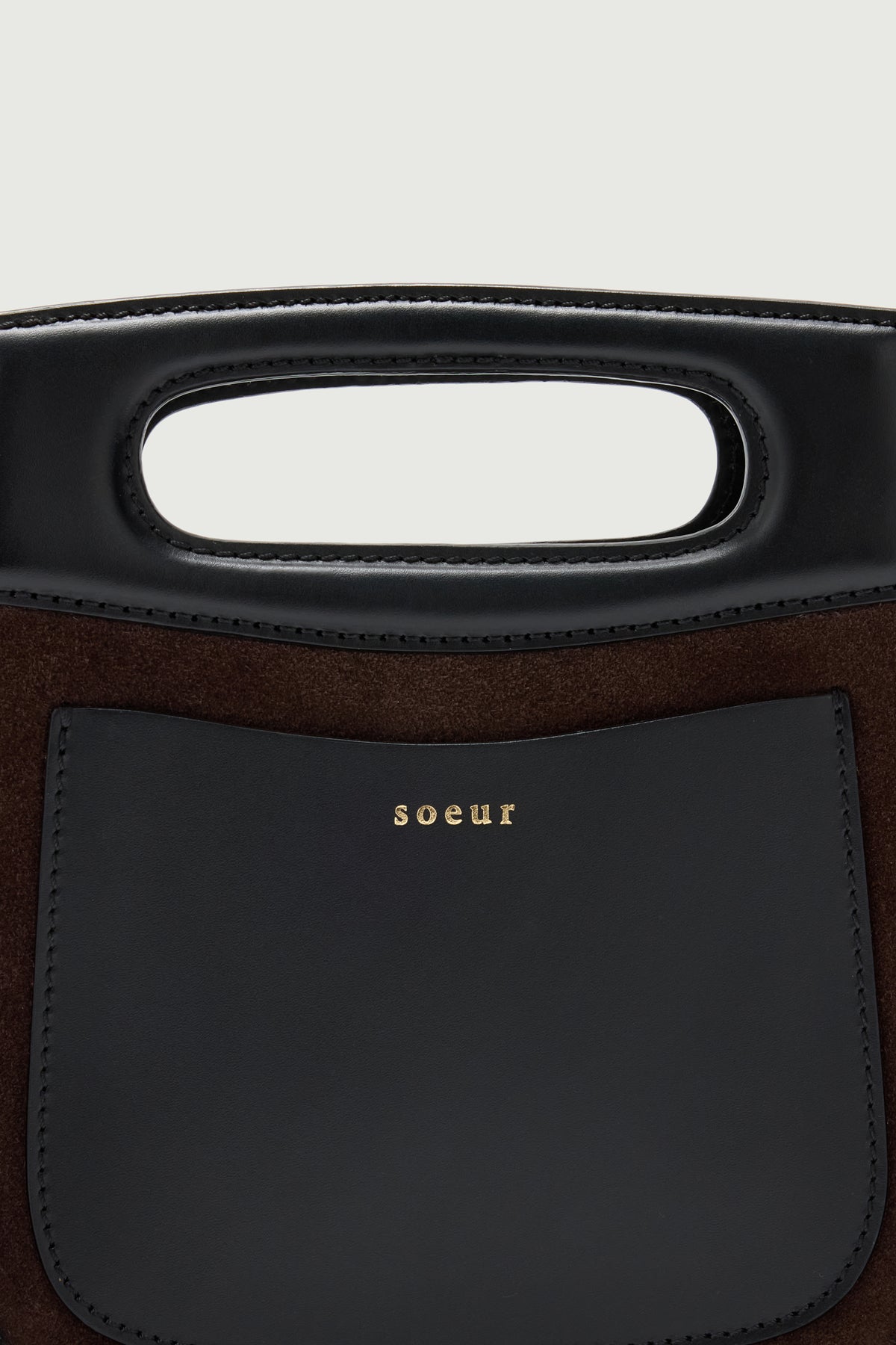 Borsa Cheri Mini - Marrone Scuro - Pelle - Donna
