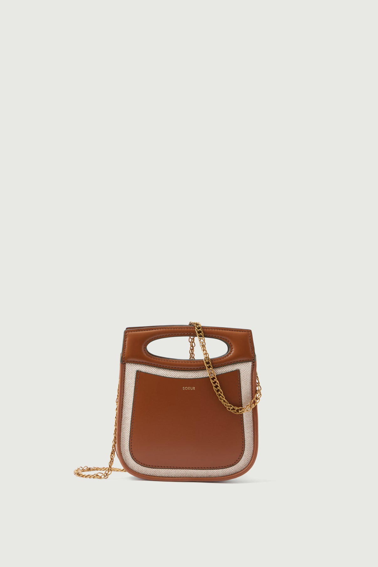 Borsa Cheri Mini Ecrù/Naturale Pelle Donna Spedizione in