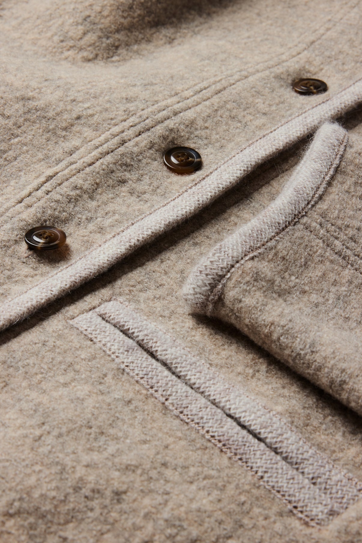 Veste Olympe - Beige/Gris - Laine - Femme vue 6